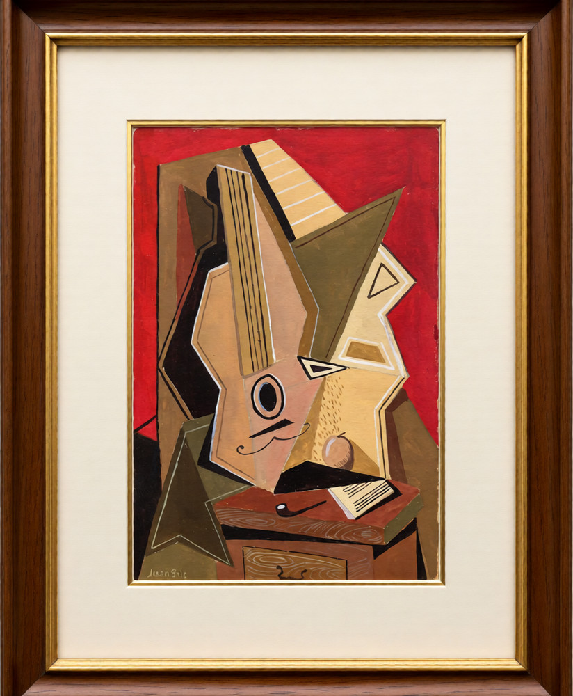 Beautiful Cubist cubism painting modernism composition signed 920s