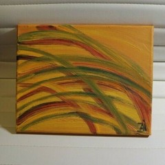 ORIGINAL canvas oil Painting minimal 8 by 10 Marine Ocean Sea Life Landscape 7