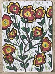 Floral. Original ACEO Art Card