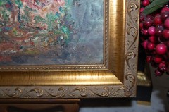 FRAMED ORIGINAL OIL FLOWERS AND BASKET STILL LIFE ARTIST SIGNED HECTO VIDAL 1999