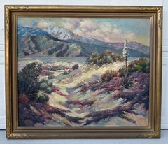 Frances Upson Young (1870 – 1950) Oil Painting The Edge of the Desert