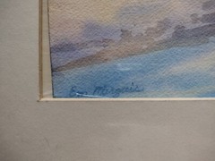 Em Marquis Brown (Massachusetts USA) Watercolor Seascape Landscape