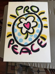 Andre Miripolsky Cool “PRO PEACE” Hand signed Numbered pop art 1995 LE 255/300