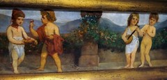 CHILDREN IN GRECIAN GARDEN OIL ON CANVAS OLD FINE PAINTING ELVIRA COLLECTION