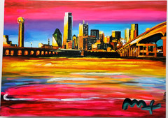 PETEX MAX 28×20 in. Painting on canvas (New York) signed & stamped. Pop art