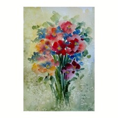 original watercolor Art Wildflowers Painting Meadow Art Flowers Painting Floral