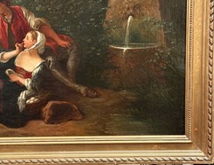 Sebastien Leclerc the Younger (French), 18th C Rococo Style O/C Pastoral Scene!