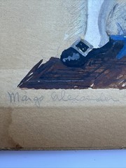 ANTIQUE WPA ERA PAINTING AMERICANA PORTRAIT HISTORY LISTED FAMOUS ALEXANDER