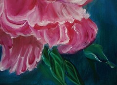 HAWAII ARTIST „PEONY PINK SPLENDOR“ OVERSIZE PAINTING ONE OF A KIND