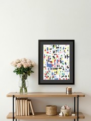 Original Expressionism Abstract Minimal Modern Relaxed Art 11×14 on Paper