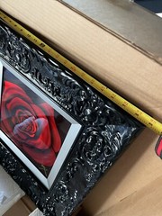 Crisx Painting On Metal “Mini Red Rose” Unique Work COA $2250.00 Appraisal