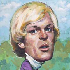 GOLFER JOHNNY MILLER ILLUSTRATION. GOLF PAINTING by Peter Green, CALIFORNIA.