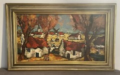 Henri D’Anty French Modernist School Of Paris Oil Painting Mid 20th C.