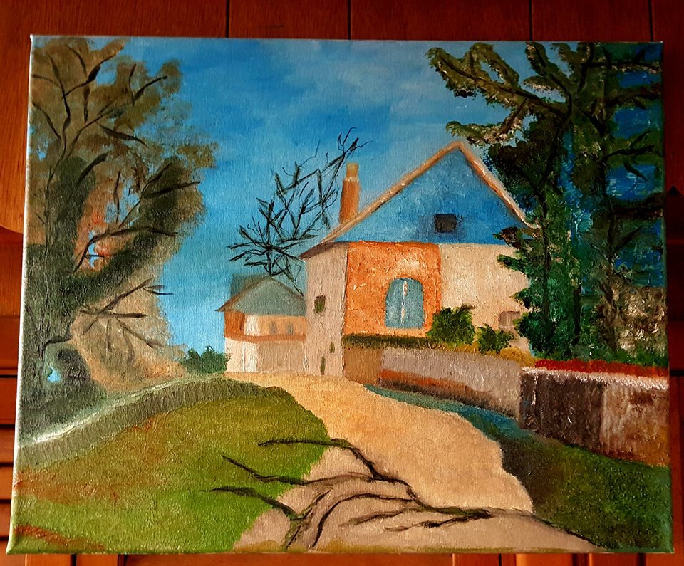 Original-One of Kind-Oil/Canvas Painting-„French Country“-Signed-COA-Listed Art