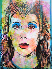 ATC ACEO THE SCARLET WITCH Abstract Art