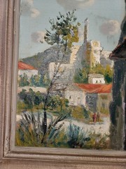 Original Painting Post Impressionism Oil On Board Signed Hebrew Jewish Israeli