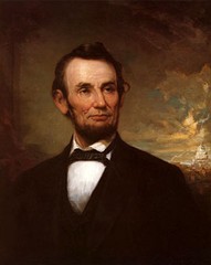 Oil painting male portrait America President Abraham Lincoln on canvas