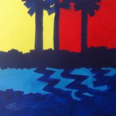 ORIGINAL PAINTING on canvas „Tree Amigos“ 20x20x1.5 gallerywrap by Steven Graff