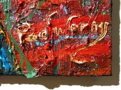 24×18″ MODERN ORIGINAL OIL█PAINTING█VINTAGE IMPRESSIONIST█ART SIGNED ABSTRACT A