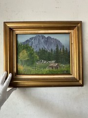 CONSTANTIN TERECHKOVITCH ANTIQUE RUSSIAN LANDSCAPE OIL PAINTING OLD MOSCOW 1960s