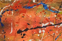 Pollock/Richter style￼ Professional Painting 81” X 62”(6ft 9in)Abstract Modern