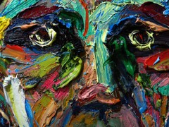 MODERN ORIGINAL OIL█PAINTING VINTAGE IMPRESSIONIST█ART REALISM SIGNED ABSTRACT█A