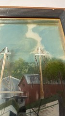 ORIGINAL SIGNED P. Rugg 3D Stereographic Oil Layered Glass Painting, Nautical