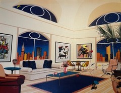 Fanch Ledan „New York Nights“ matted & framed RARE hand-embellished giclee