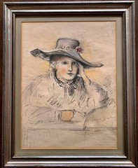 ORIGINAL HAND SIGNED RARE PORTRAIT ART PAINTING BY ARTIST EUGENE SPEICHER