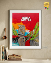 Kona Coffee Hawaii Original Acrylic Painting Canvas Signed Vytas 20×16 Island Ar