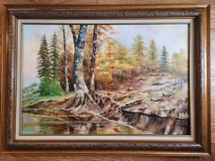 LARGE Vintage Oil Painting 44 x 32 Contemporary MCM Early Texas Artist: Killgore