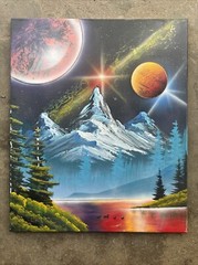 Original Colorful Spray Paint Art On Canvas- 20x24in. – 2021