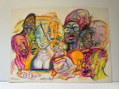 Expressionist Painting Portrait Modernist Jewish Collection Rothberg Vintage