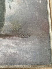 Vintage Signed Emily Floral Oil Painting Home Galleries Inc Framed 12×24