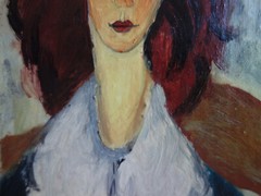 Rare fine unique portrait painting, signed Amedeo Modigliani, w COA