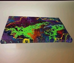 Original 9″x12″ Abstract Acrylic Fluid Art Pour Signed Painting (See Video)