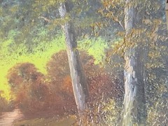 Small Vintage French Original Oil Painting on Board Signed 8 3/4” x 6 1/4”