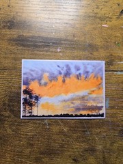 ACEO *Art Print Original Watercolor Sunset 2.5×3.5