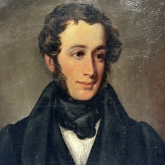 ANTIQUE PAINTING PORTRAIT MAN MEN 18TH TO 19TH CENTURY AMERICAN HEIRLOOM AS IS