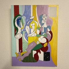 1931 Cubist Figurative Masterpiece „The Sculptor“ by Pablo Picasso Render