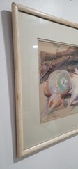 Vintage Pastel Painting „Shells“ Seashell Signed & Framed Wall Art