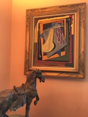 LISTED ARTIST painting ABSTRACT EXHIBITED Dr. Benjamin Gross STOCK EXCHANGE!!!