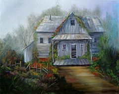 THE OLD HOMESTEAD HOUSE 20×16 Oil on Canvas by Artist Klein Like Yarnell