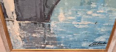 Beautiful antique oil painting artwork with frame painting oil painting city
