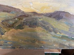 Old OIL Hand PAINTING /Black Sea Dunes near Ochakov/USSR Realism 31″=80cm SIGNED
