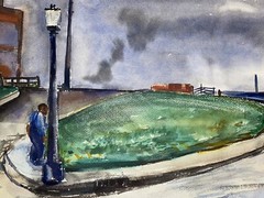 Karl Mattern WPA Era Large Watercolor African American Farmer 1930s Iowa Artist!