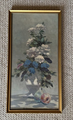 Bleuets Petunias et Fruit Anders Gisson Framed Print Private Collection
