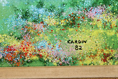 Vintage Louis Cardin Painting-Enamel on Copper Authenticated L’ete Painting 1982