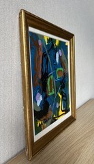 Rolf Gjedsted Abstract Composition Modern Art Vintage Danish 31x26cm
