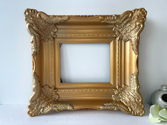 Vintage Ornate Gold Gilt Wood Frame 20″x18″ – Internal 10.15″x8.15″